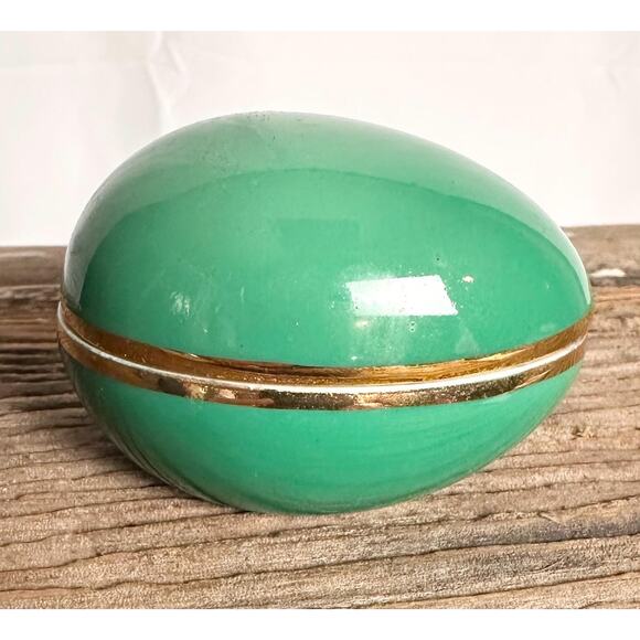 Limoges Other - Limoges Vintage Green Egg Trinket Box